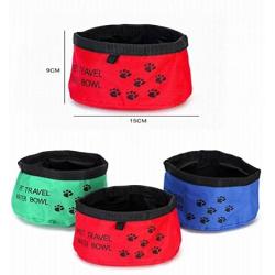 Foldable Pet Bowl Great for Hiking, Biking, Running for Easy Bowl Access for you Pet Dog (includes 2 Bowls)