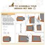 Veehoo Elevated Dog Bed, Portable Raised Pet Cot, Sturdy & Breathable Mat, Durable Textilene Mesh Fabric, No-Slip Feet, Indoor or Outdoor Use