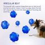 PERSUPER Dog Balls Toys Pet Toys Rubber Indestructible Dog Toy Ball Interactive Squeak Dog Toy Ball Training Playing, Blue and Orange for Small,Medium and Large Dogs
