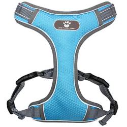 FEimaX Dog Harness No Pull Adjustable Pet Vest Harnesses for Small Medium Large Dogs Reflective Breathable Soft Mesh Oxford Chest Harness Easy Control for Outdoor Walking Training