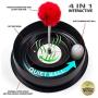 Roamwild Scratcher Play Set for Cats Scratching Pad & Cat Toy Cat Lounge & Interactive Ball Toys Product with Rotating Catnip Compartment