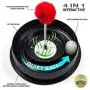 Roamwild Scratcher Play Set for Cats Scratching Pad & Cat Toy Cat Lounge & Interactive Ball Toys Product with Rotating Catnip Compartment