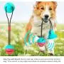 Dog Chew Toys, Dogs Training Treats Teething Rope Toys with Suction Cup for Boredom, Indoor Interactive Toy for Puppy, Dog Puzzle Treat Food Dispensing Ball Toy, Suitable for Small Large Dogs