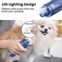 BOIROS Dog Nail Grinder, 3 Speed Pet Nail Grinder for Dogs, Electric Dog Nail Trimmer with LED Light, 3 Ports Cat Nail Grinder Rechargeable for Painless Paws Grooming for Large Small Medium Dogs Cats