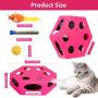 INNAPER Electric Play Interactive Cat Toy,with Worm Tail and Catnip & Plush Mouse, Automatic Rotating Hide and Seek Hunt Toy,Low Noise Automatic Cat Toy,Pet Kitten Fun Excercise,Auto Off Timer