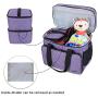 Teamoy Double Layer Dog Travel Bag with 2 Silicone Collapsible Bowls, 2 Food Carriers, 1 Water-Resistant Placemat, Pet Supplies Weekend Tote Organizer