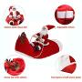 BWOGUE Santa Dog Costume Christmas Pet Clothes Santa Claus Riding Pet Cosplay Costumes Party Dressing up Dogs Cats Outfit for Small Medium Large Dogs Cats