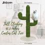Bobocawa 41'' Cactus Tall Cat Scratching Post - Cactus Cat Scratcher with Sisal Rope Cat Tree Climbing Frame - Teasing Wand Set Included