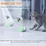 MalsiPree Robotic Interactive Cat Toy, Automatic Feather/Ball Teaser Toys for Kitten/Cats, USB Rechargeable Electronic Kitty Toy, Large Capacity Battery, All Floors/Carpet Available, 4 Bonus Feathers