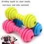 XIHONGSHIR Bell Ball Toys, Dog Ball Chew Toy, Barbed Barbell Balls, Environmental Soft Rubber Non Toxic, Tooth Cleaning, for Cats, Puppies, Small & Medium Pets, 3Pcs,Blue+Pink+Yellow