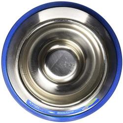 Indipets Heavy Duty Stainless Steel Slow Feed Dog Bowl - Medium 25oz - Silicon Bottom Ring Prevents Sliding and Tipping