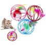 S-D-A 1Pc Cat Toys Hollow Ball Feather Mouse Toys for Cats Kitten Playing Funny Mice Mouse Toys Pet Animals Products