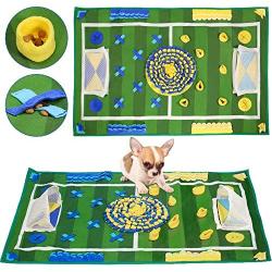 SlowTon Dog Snuffle Mat, Feeding Mat Puppy Nose Work Blanket Training Pad Pet Toy Slow Feeder Fun to Use Non Slip Activity Mat Encourage Natural Foraging Skill Stress Release (39.3” x 25.5”)