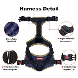 MUDINPET Dog Harness No Pull, Dog Vest Harness for Large Medium Small Puppy Dogs, Adjustable Comfort Fit Easy Control Walking Pet Harness with Handle …