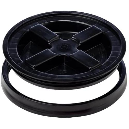 Gamma Seals Airtight & Leakproof Lid for 3.5 to 7 Gallon Buckets, Black (4123)