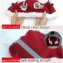 Momo Pet Dog Soft Harness with Leash - Reflective Adjustable Winter Warm Puppy No Pull Christmas Dog Harness - Pet Padded No Pull Walking Vest for Holiday Christmas