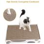 ComSaf Durable Cat Scratcher Cardboard Refill, Cat Scratch Pad, 3 in 1 Recyclable Corrugated Scratcher, Reversible Scratch Box, Scratcher Lounge for Furniture Protection, Cat Training Toy