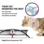 Y YHY Cat Food Bowls, Raised Cat Bowls for Food and Water, Ceramic Cat Bowls Elevated, Cat Dishes for Cat or Small Dogs,12 Ounces, Cute Cat Design, Dishwasher Safe