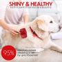 Self Cleaning Slicker Brush – Pet Pull Dog Brush Gently Removes Loose Pet Hair, Mats and Tangles in Cat and Dog Hair – Easy to Use and Easy to Clean Pet Brush Deshedding Grooming Tool Pet Hair Remover