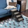 PETMAKER Folding Pet Stairs-Carpeted Foldable Durable Wood Steps-Compact Collection