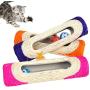 N/ hfjeigbeujfg Squeak Toys,Molar Chew Play Toy Dog Cats Puppy Pet Cat Scratching Post 3 Rolling Ball Sisal Tunnel Training Interactive Toy - Random Color