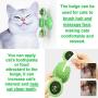 Vigorstar Windmill Cat Toys, Spinning Interactive Pet Toy, Turntable LED Light Ball Catnip Toy, Rotate Cat Toothbrush, Teeth Cleaning Massage Chew Silicone Smart Fun Kitten Kitty Gift Suction Cup Base
