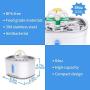 KutoraWorks Pet Water Fountain: 84oz/2.5L Cat Water Fountain Stainless Steel, Automatic Pet Fountain Water Bowl for Cats and Small Dogs