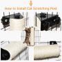 Petter Cat Scratching Post, Sisal Cat Scratcher Climber Wall Cat Scratching Post Cage Mounted Sisal Scratcher for Cats Space-Saving Scratch Post
