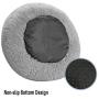 Toneed Soft Calming Donut Dog Cat Bed in Fluffy Fur, Puppy Sleeping Pet Bedding for Cozy Cuddler Kennel Bed