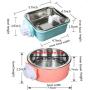 Hamiledyi Crate Dog Bowl,Removable Stainless Steel Pet Cage Bowl Food Water Feeder Bows Coop Cup with Bolt Holder for Cat,Puppy,Rabbite Birds and Other Small Pets(2 Pack)