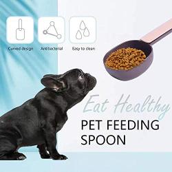 Dressyougo Muti-Functional Sturdy Measuring Food Scoop for Dogs Cats Birds, 1 Cup Spoon, Comfortable Long Handle with Clip, for Storage, 2PCS