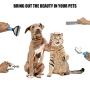 Pet Grooming Tool Dematting Comb Grooming Hedding Pet Brush Butter Comb Nail Clipper Set for Cats & Dogs
