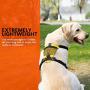 HOWGO Dog Harness,4 Point Adjustable Lightweight Waterproof&Odor-Proof Dog Harness with Leash Clip,No-Choke,Reflective with Storage Pocket for Training and Walking,Hunting(Yellow, Medium)