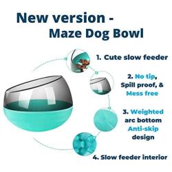 Slow Feeder Dog Bowl - Spill Proof Dog Puzzle Bowl Maze Pet Bowl to Slow Down Eating for Puppies Small Medium Dogs and Cats