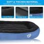 CLOUDZONE Dog Bed for Medium Dogs/Large/Small, Washable Rectangle Pet Bed Thickened Enough with Soft Coral Fleece and Non-Slip Bottom