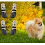 4 Pack Little Small Dogs Cats Dog Socks Non Slip Skid Grippers Traction Control Pads, for Floors Indoor Wear Pet Paw Grips Double Rugged Protection Adhesive Anti Slip Knit Socks Replacement Booties