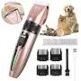 Hommie Pet Grooming Clipper, 2 in 1 Dog Grooming Clippers Wireless Kit with Double Blades, USB Rechargeable Dog Shaver, Clipper for Dogs, Cats, Rabbits. (S300, Rose Gold) Hommie Pet Grooming Clipper, 2 in 1 Dog Grooming Clippers Wireless Kit with Double Blades, USB Rechargeable Dog Shaver, Clipper for Dogs, Cats, Rabbits. (S300, Rose Gold)