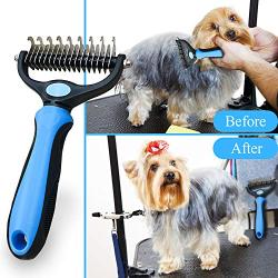 ECARE Dog Undercoat Rake, Dog Grooming Brush Shedding Professional Dog Grooming Brush Pet Deshedding Tool for Dogs Horses Pet