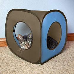 Kitty City Pop-up Cat Cube, Cat Tunnel, Cat Bed, Tunnel, Cat Toys, for Cat and Kitty, Rolling Cat Cube