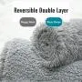 Pacapet Fluffy Dog Blanket, Soft Reversible Sherpa Throw Blanket for Pets, Puppy, Warm Shaggy Cat Fleece Blanket for Couch/Bed/Sofa Protection, Washable & Lightweight