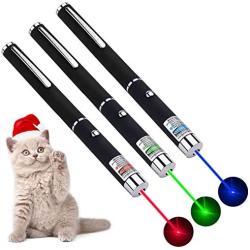 HBirdPc Multi Color Aluminum Alloy Shell Wand,Cat Moving Catch Feather Fake Mice Toys for Kitten Kitty Small Animal Rabbit Memorials, Pack of 3