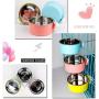 Crate Dog Bowl Removable Stainless Steel Water Food Feeder Bowls Cage Coop Cup for Cat Puppy Bird Pets (Small, Pink)