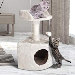 Miroddi Cat Tree Tower with Platform,Scratching Posts for Big and Small Cats Kittens