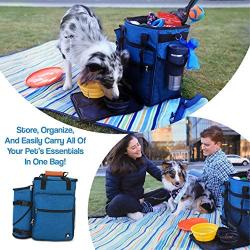 Comfortable Pet Travel Bag Dogs, Cats, and Many Others - Large - Washable - Foldable and Water Resistant Bag for Travel and Outdoors - Includes 3 Silicone Bowls for Food and Water