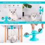 Equimedicos 2020 Newest Windmill Cat Toy - Cat Toy with LED and Catnip Ball, Cat Turntable Teasing Interactive Toy with a Suction Cup Base, Can be Cleaned, Rotary Massage Tickle Anti-bite