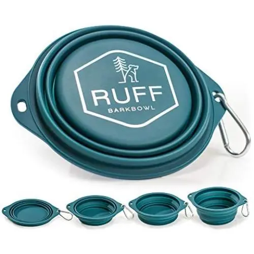 Ruff Products BarkBowl (Dark Teal, 800ml) - Collapsible Dog Bowl