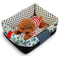 Pet Bed Dog Bed Pet, for Medium Dogs, Removable Cover Machine Washable Easy to Clean, Pet Waterloo (Color : Style2, Size : M(60×45×17cm/7kg))