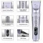 Professional Dog Clippers Grooming Kit, Low Noise Rechargeable Cordless Heavy Duty Pet Hair Clippers with 3-Speed High Power for Small Medium Large Dogs Cats