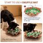 FAT CHAI & MARK Snuffle Mat for Dogs Adjustable Pet Slow Feeding Bowl Interactive Treat Enrichment Toy for Indoor Nosework Training and Stress Relief