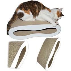 Premium Cat Scratcher Lounge Bed - White Acrylic